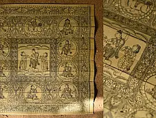 Sira | Palm Leaf Pattachitra Painting - Krishna Leela