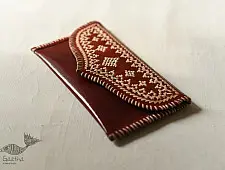 Be Nomadic ~ Kutchi Leather Embroidered Purse / Wallet / Clutch