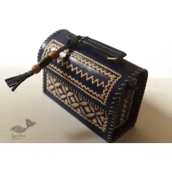 Be Nomadic ~ Leather Handbag - Kutchi Embroidery With Leather