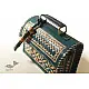 shop Kutchi Embroidered Leather Sling Handbag - Teal