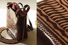 Be Nomadic ~ Kutchi Embroidery - Leather Handbag