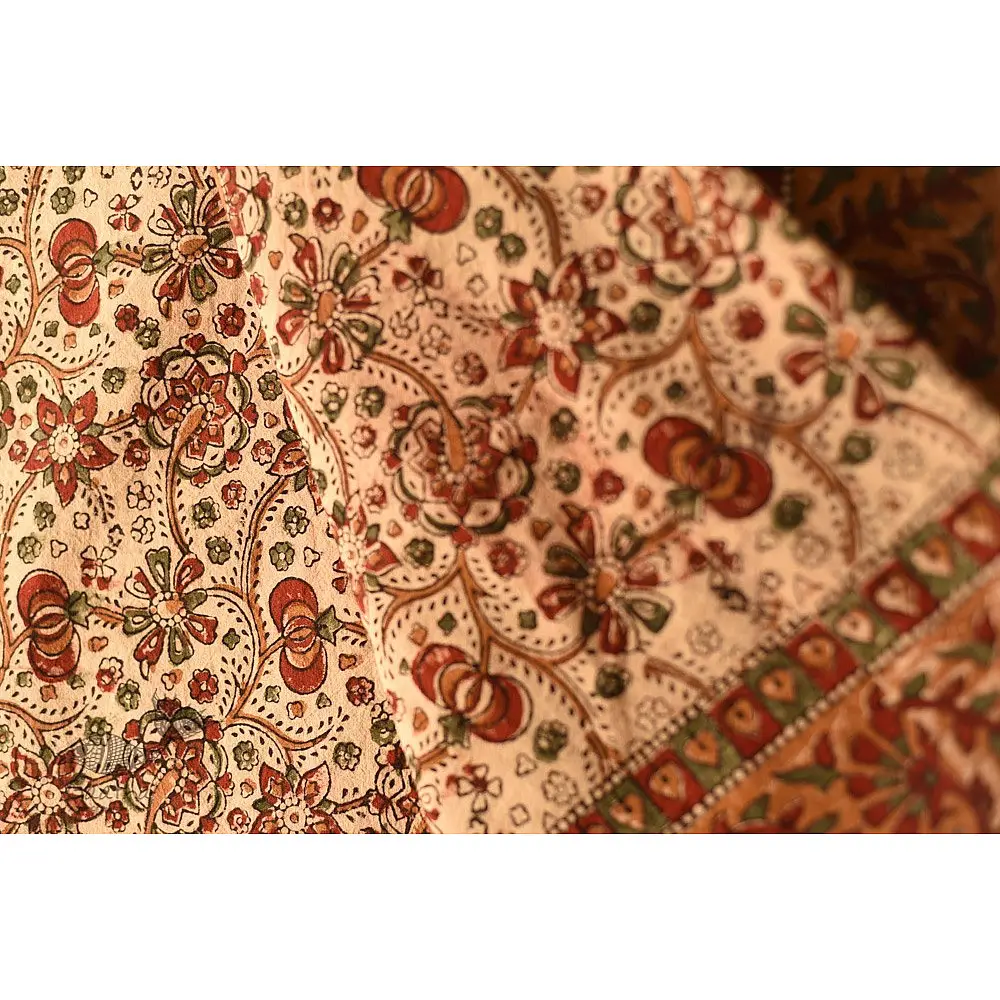 buy Bagru Bed sheet - Natural Dyed Hand Block Printed 