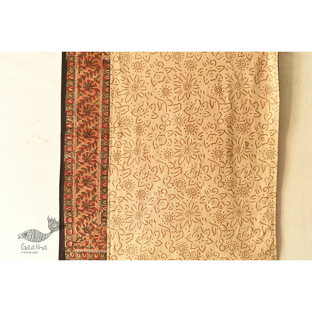buy Bagru Bed sheet - Natural Dyed Hand Block Printed 