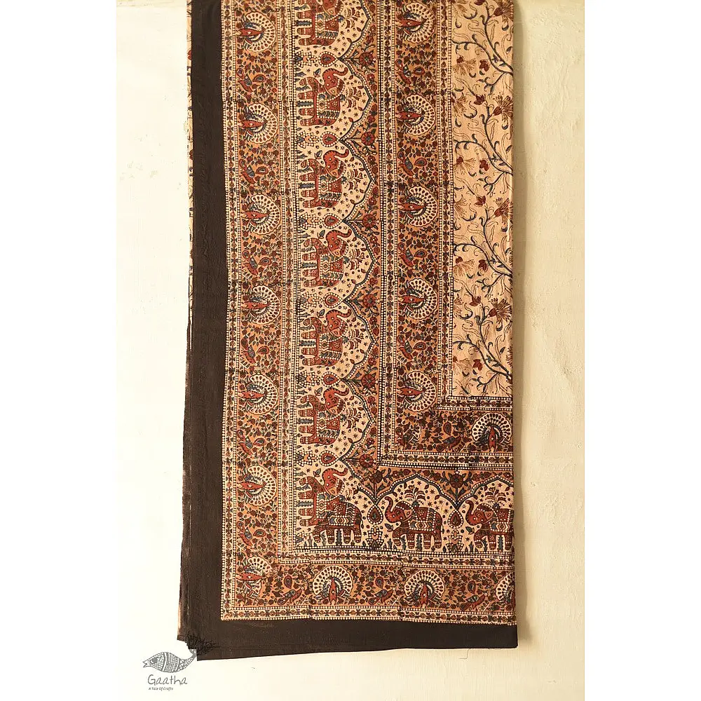 buy Bagru Natural color Hand Block Printed Bedsheet - 90" x 108"