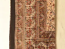 Bagru Natural color Hand Block Printed Bedsheet - 90" x 108"