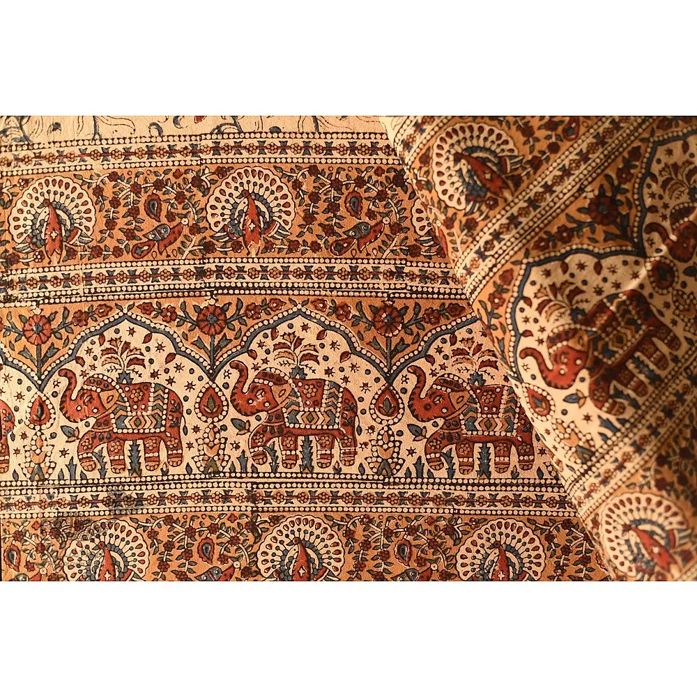 buy Bagru Natural color Hand Block Printed Bedsheet - 90" x 108"