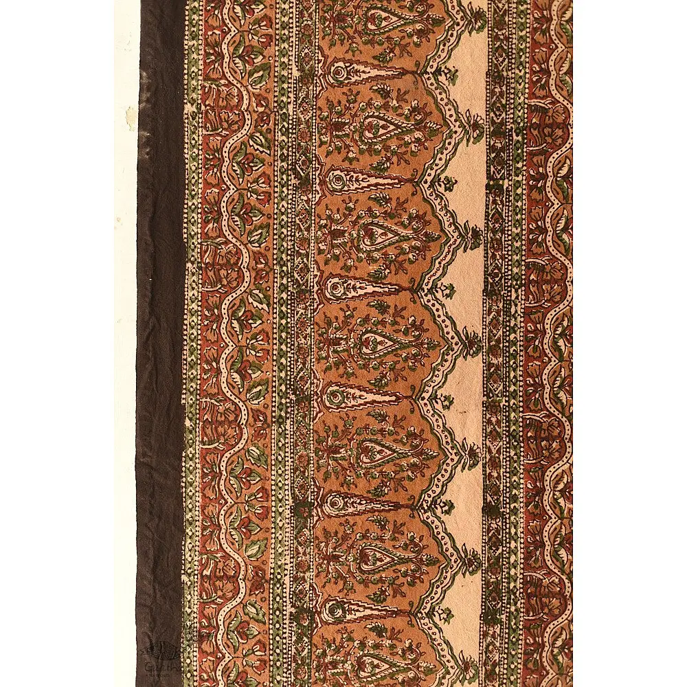 buy Natural Color Bedsheet | Bagru Hand Block Printed 