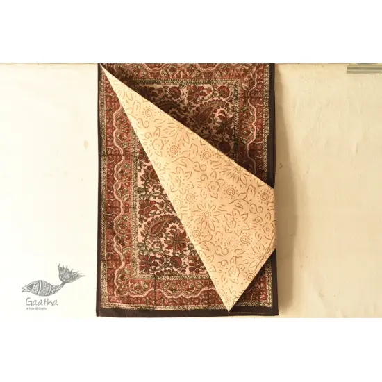 buy Natural Color Bedsheet | Bagru Hand Block Printed 