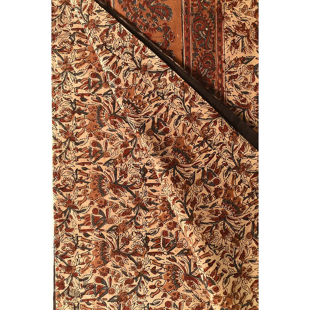 buy Bagru Bed sheet - Natural Dyed Hand Block Printed 
