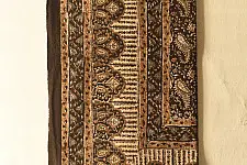 Bagru Cotton Bedsheet | Natural Color Block Printed - 108" x 108"