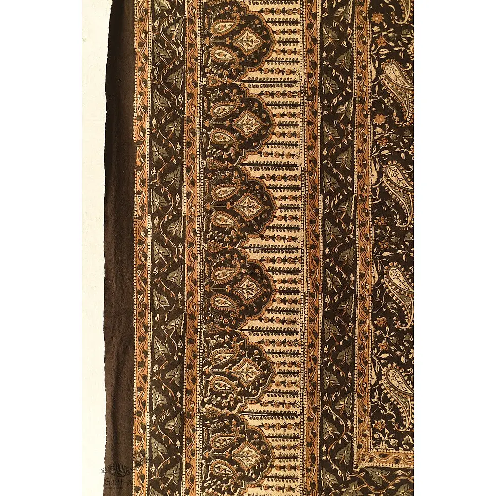 buy Bagru Cotton Bedsheet | Natural Color Block Printed