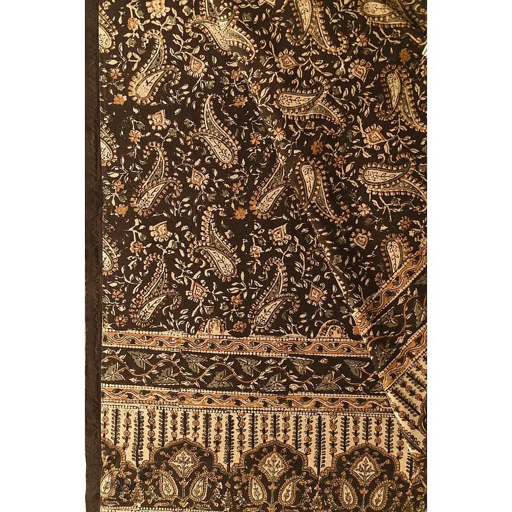 buy Bagru Cotton Bedsheet | Natural Color Block Printed