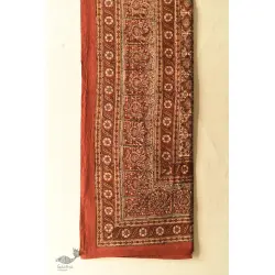 Bagru Block Printed Bedhseet With Natural Color - 108" x 108"