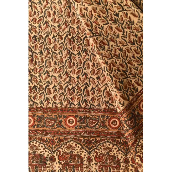 buy Bagru Cotton Bedsheet | Natural Color Hand Block Printed