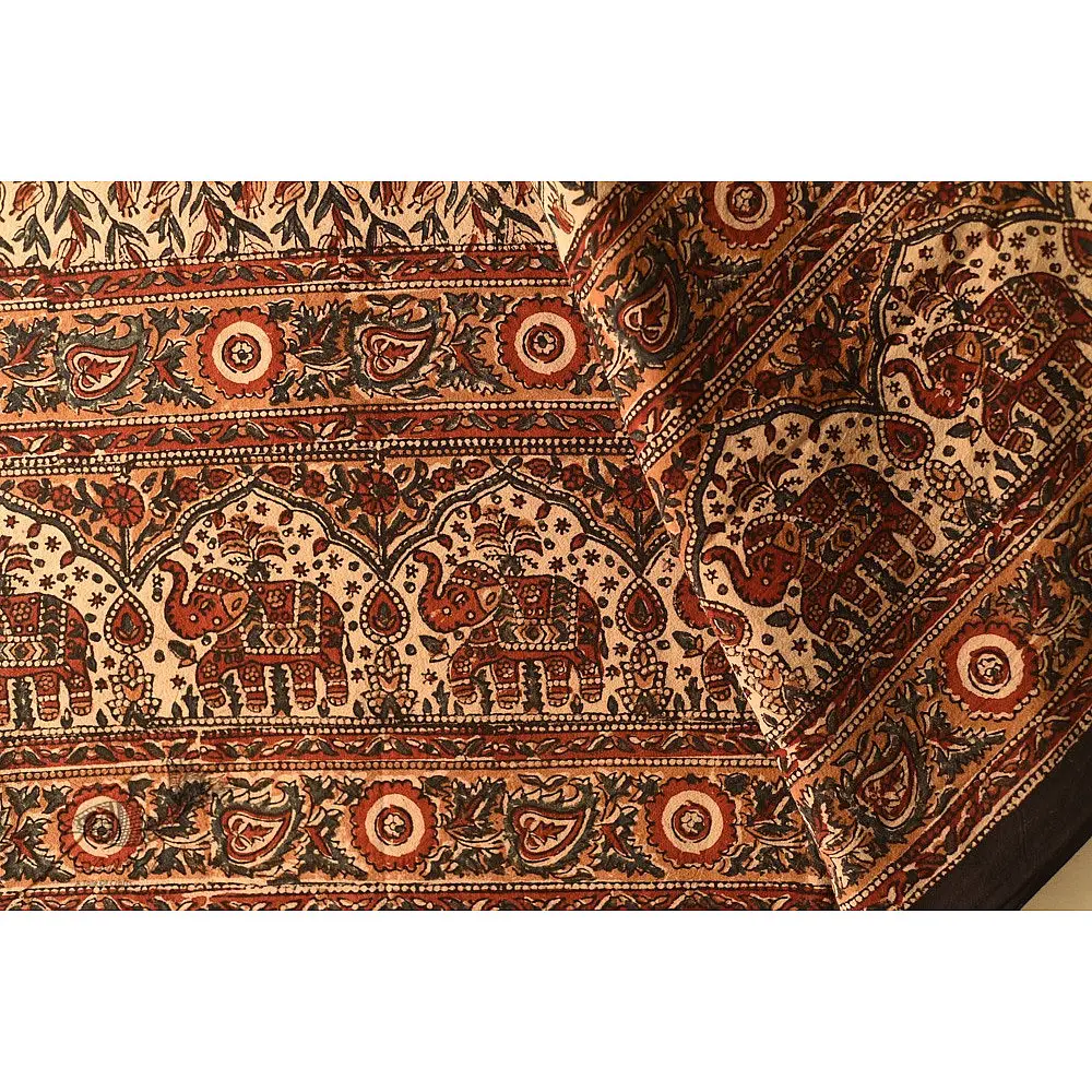 buy Bagru Cotton Bedsheet | Natural Color Hand Block Printed