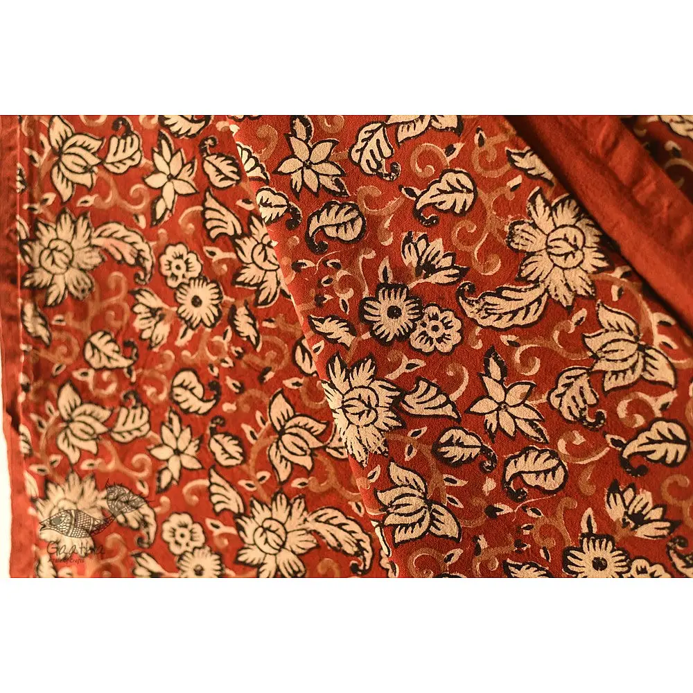 buy Bagru King Size Bedsheet With Pillow Covers | Natural Color