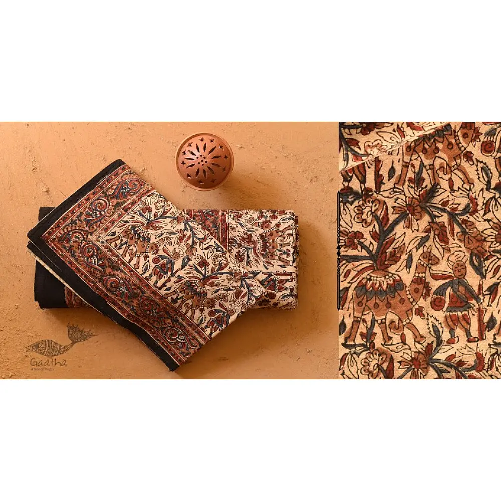 buy Bagru Bed sheet - Natural Dyed Hand Block Printed 