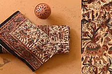 Bagru Bedsheet | Natural Color Hand Block Printed - 108" x 108"