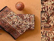 Bagru Bedsheet | Natural Color Hand Block Printed - 108" x 108"