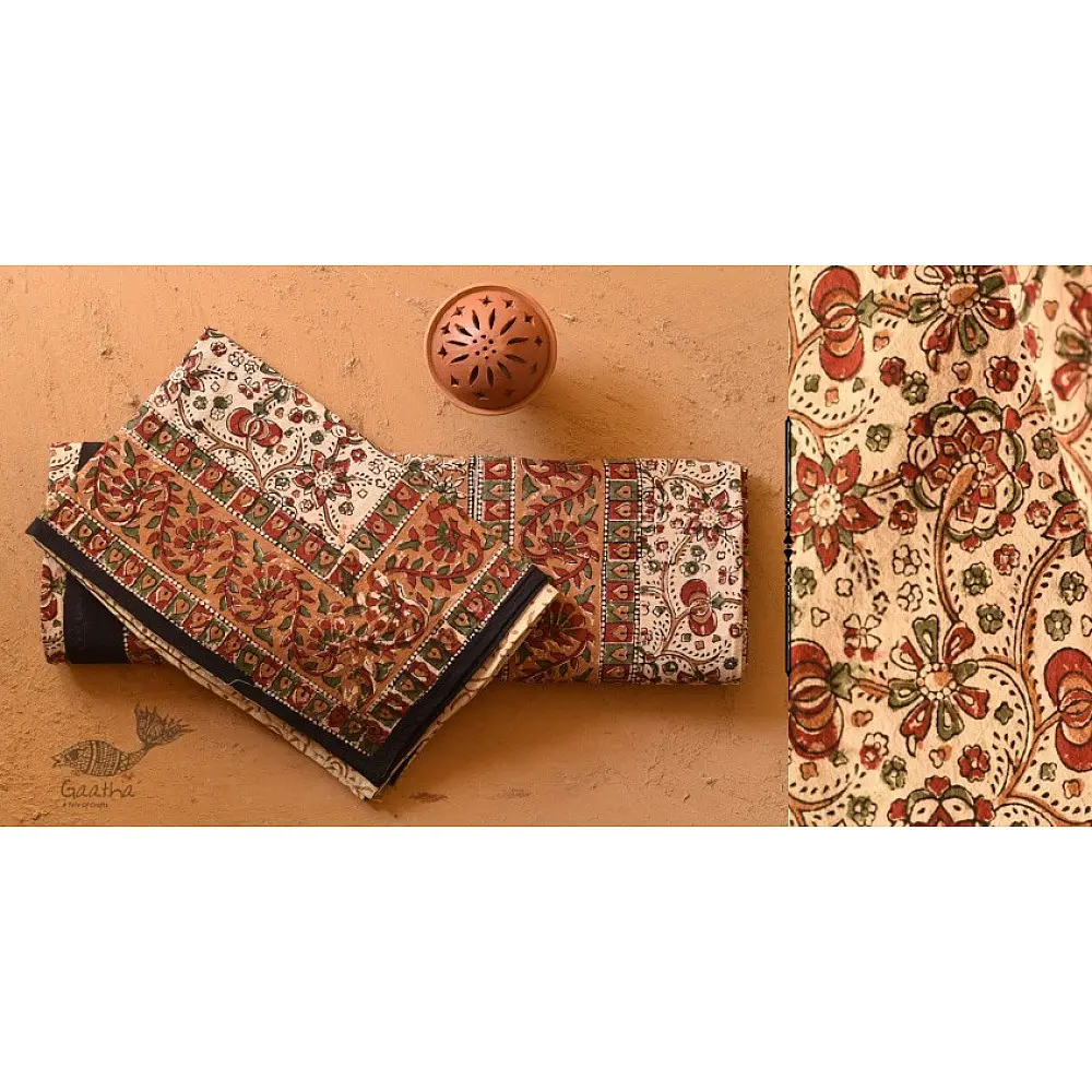 buy Bagru Bed sheet - Natural Dyed Hand Block Printed 