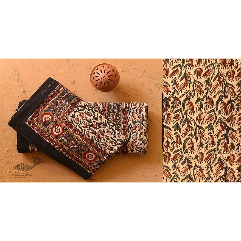 buy Bagru Cotton Bedsheet | Natural Color Hand Block Printed