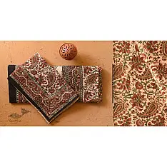 Natural Color Bedsheet | Bagru Hand Block Printed - 90" x 108"