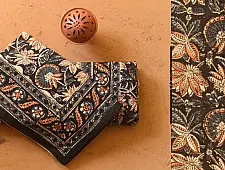Pure Cotton Bedsheet | Bagru Hand Block Printed With Natural Color - 108" x 108"