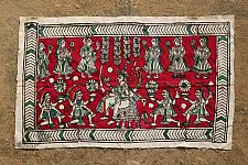 Sacred cloth of the Goddess- Bahu chara mata (26''X15'')