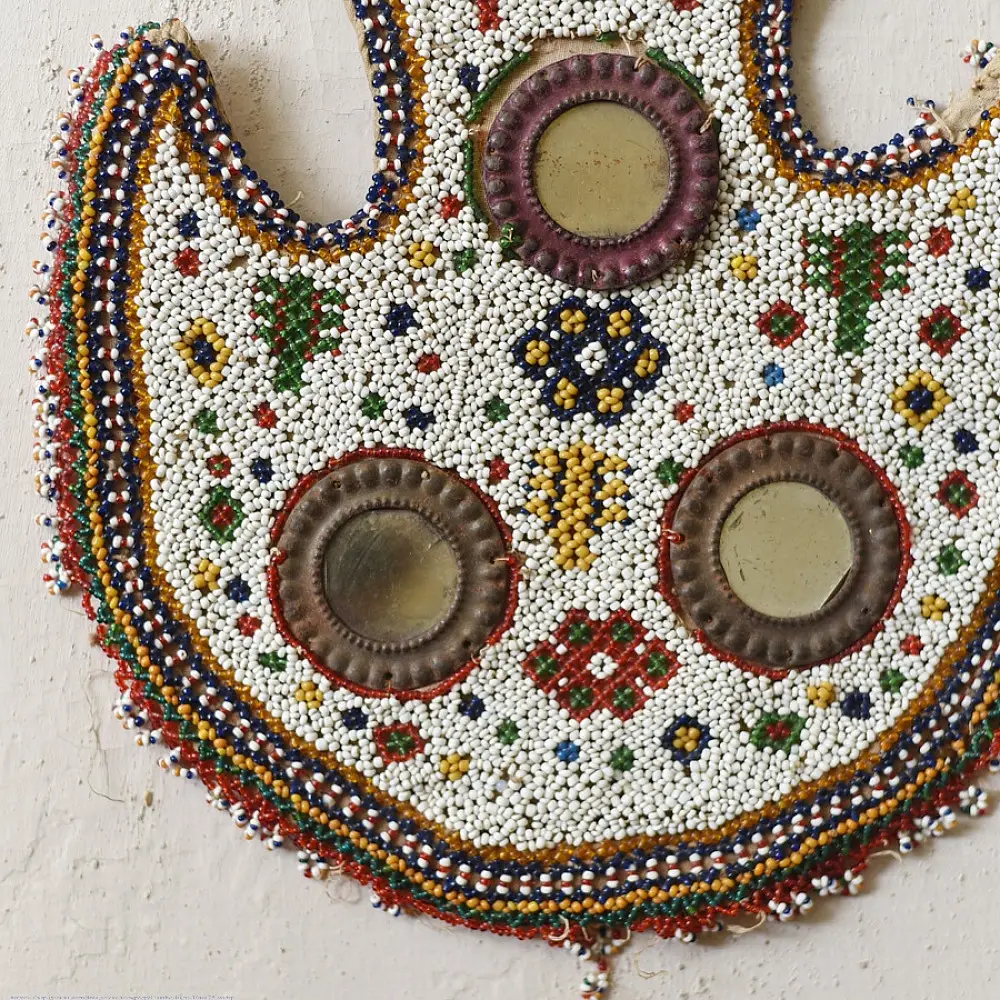 Bead Work of Saurashtra ~ Old Fan/ Vinjano