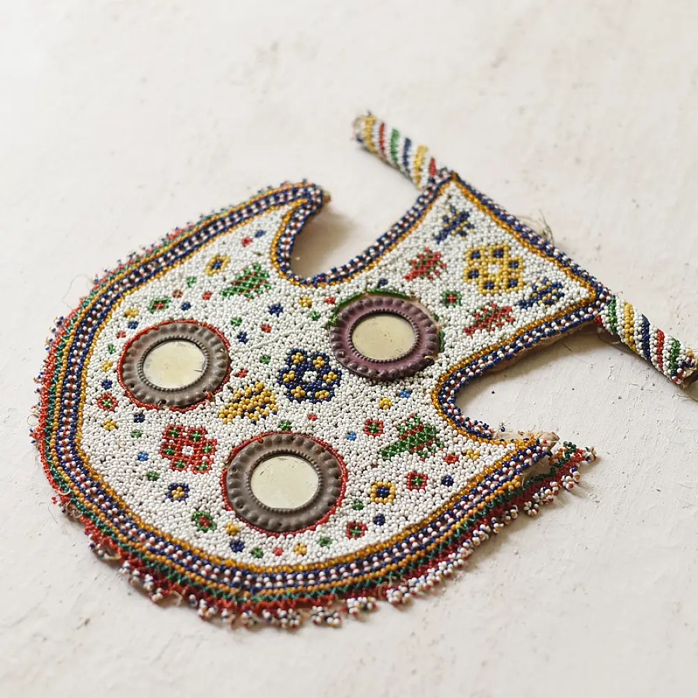 Bead Work of Saurashtra ~ Old Fan/ Vinjano