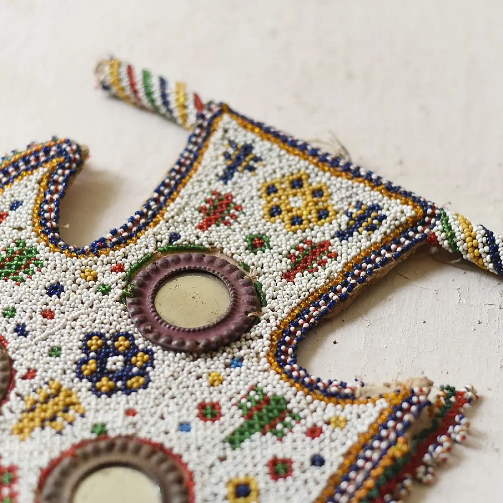 Bead Work of Saurashtra ~ Old Fan/ Vinjano