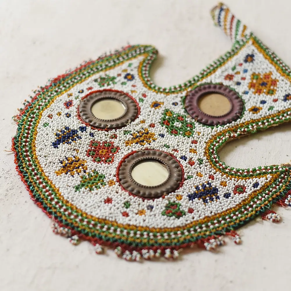 Bead Work of Saurashtra ~ Antique Fan/ Vinjano