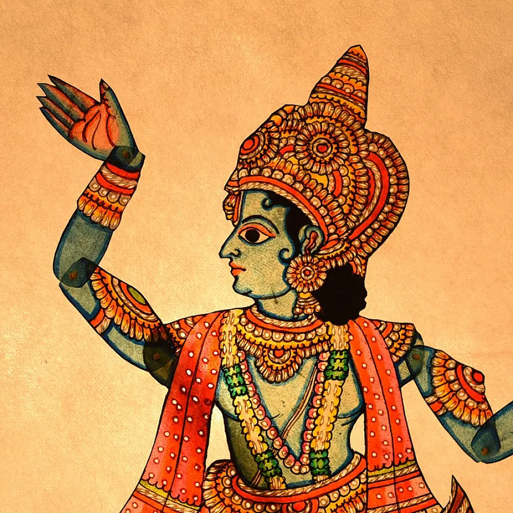 Handmade leather Puppet Vishnu Dashavatar - Matsya