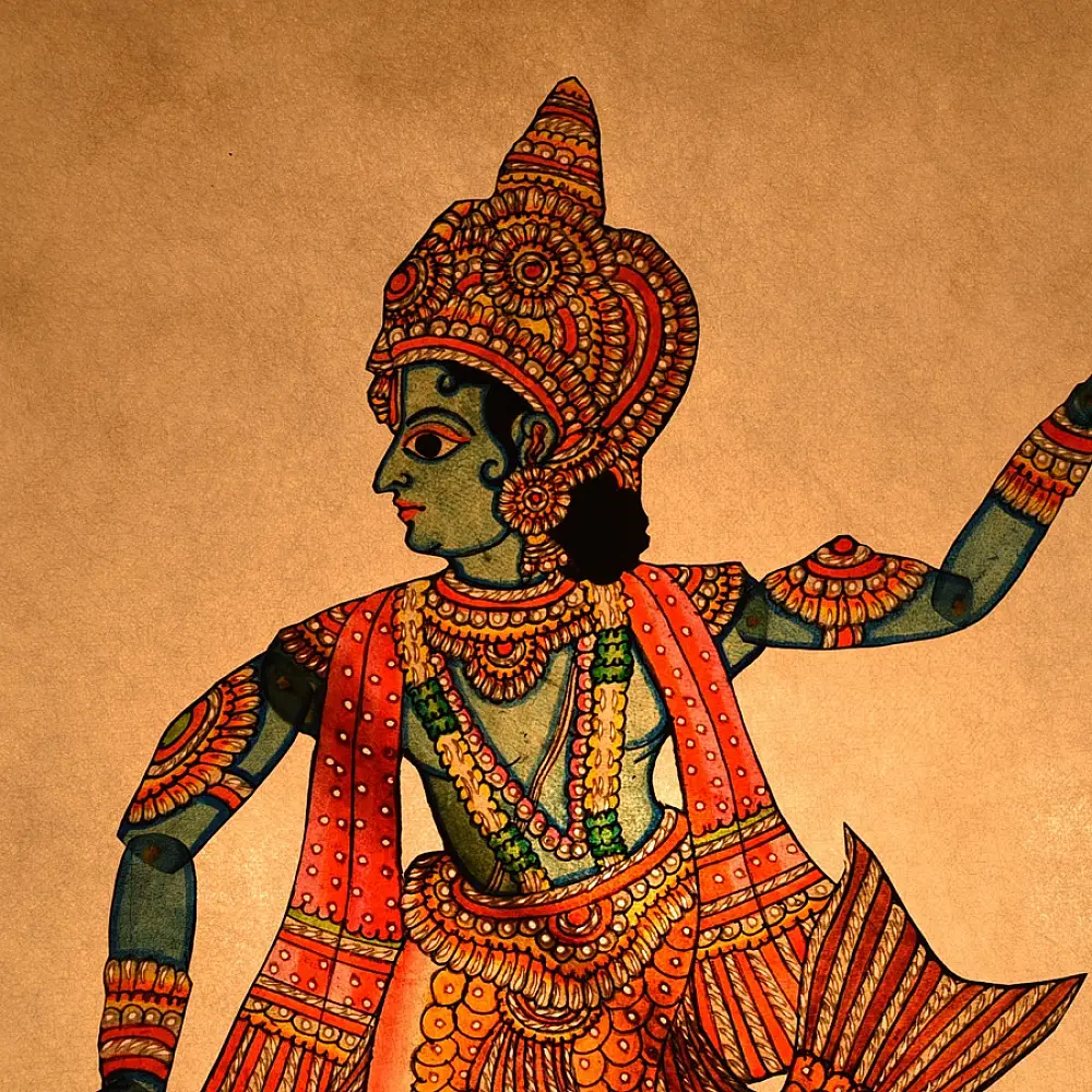 Handmade leather Puppet Vishnu Dashavatar - Matsya
