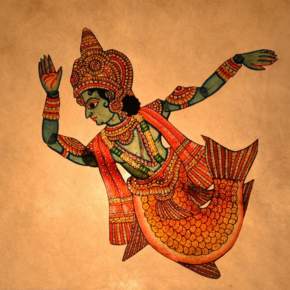 Handmade leather Puppet Vishnu Dashavatar - Matsya