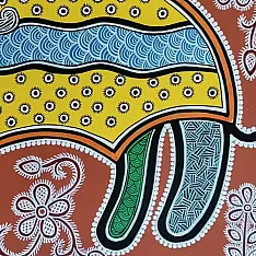 Mandana Art - Painting ~ An Ox  ( 11 x 14 inch)