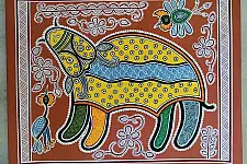 Mandana Art - Painting ~ An Ox  ( 11 x 14 inch)