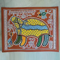 Mandana Art - Painting ~ An Ox  ( 11 x 14 inch)
