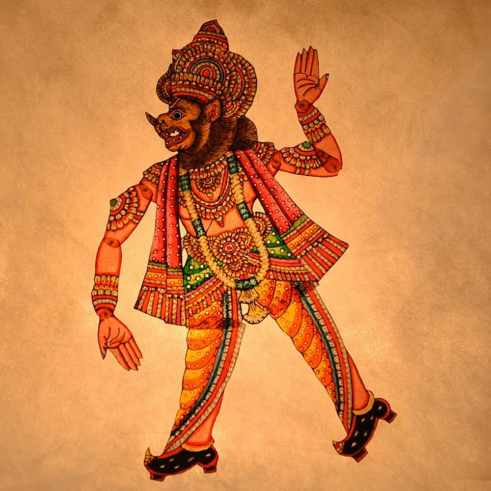 Handmade leather Puppet Vishnu Dashavatar - Narasimha (The Lion-Man)