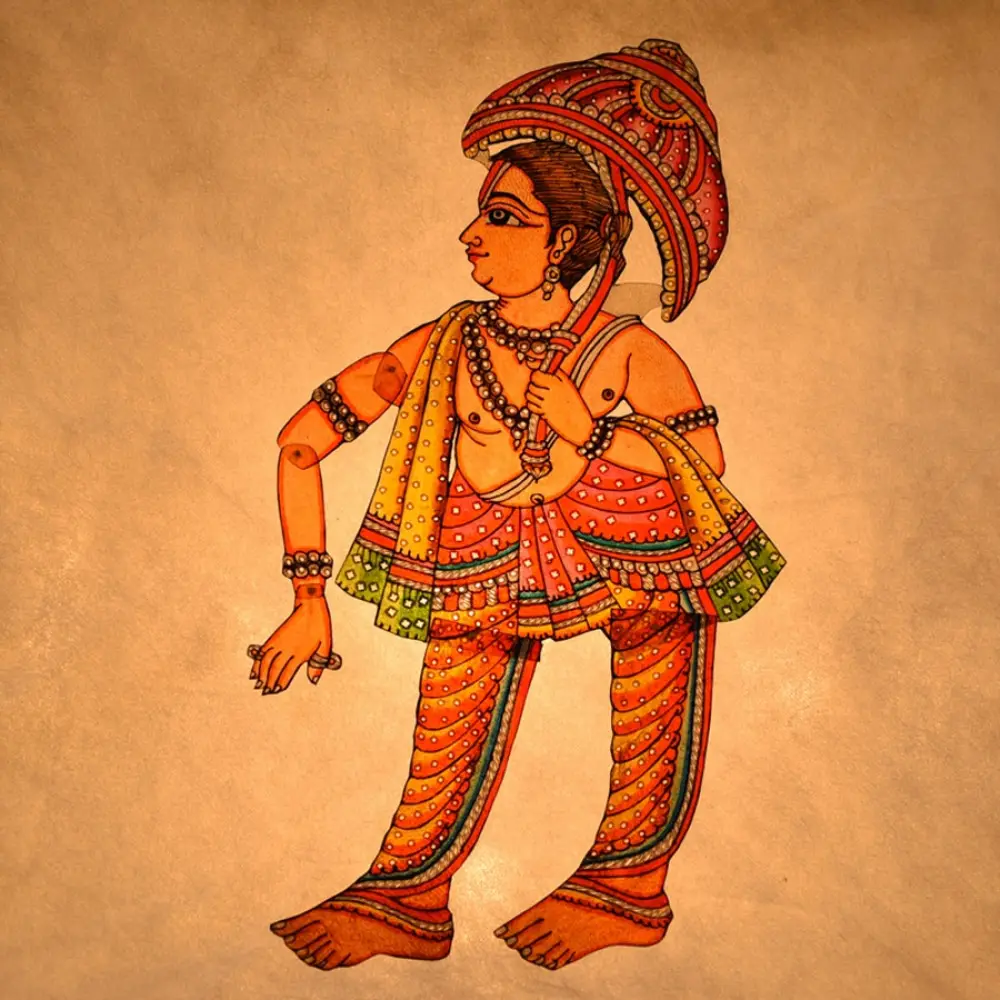 Handmade leather Puppet Vishnu Dashavatar - Vamana (The Dwarf)