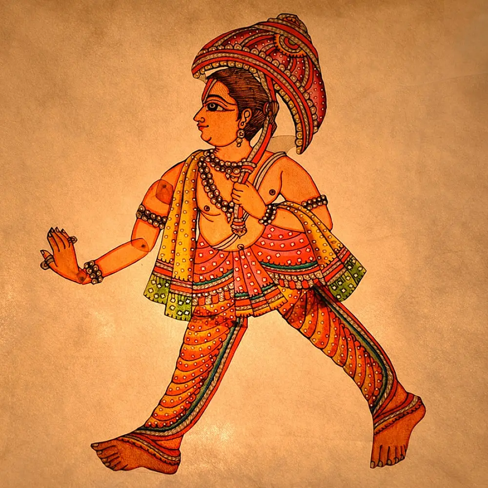 Handmade leather Puppet Vishnu Dashavatar - Vamana (The Dwarf)
