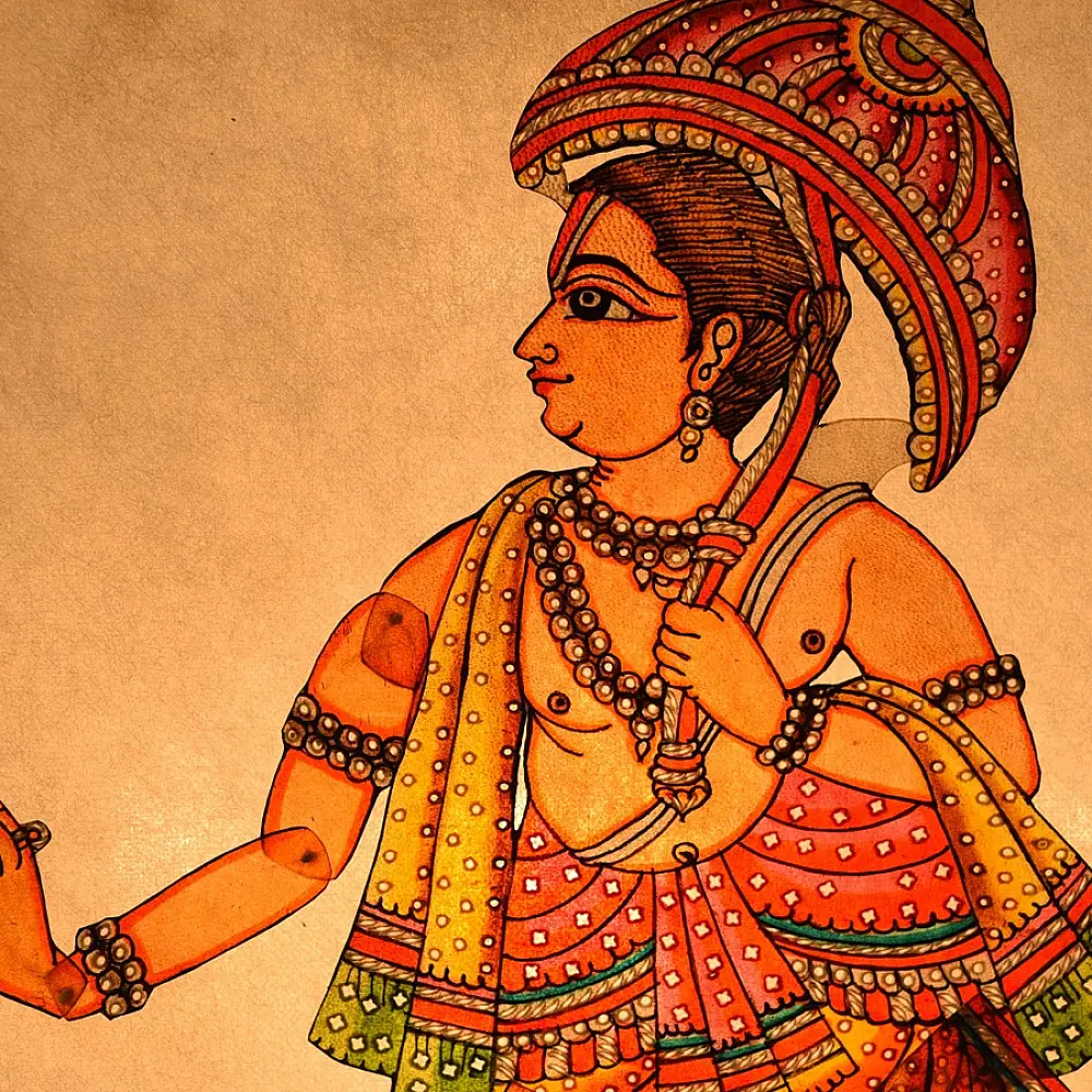 Handmade leather Puppet Vishnu Dashavatar - Vamana (The Dwarf)