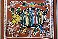 Mandana Art - Painting ~ Rat ( 11 x 14 inch)