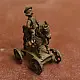 rare antique brass Warrior on Horse 