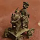 rare antique brass Warrior on Horse 