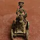 rare antique brass Warrior on Horse 