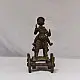 rare antique brass Warrior on Horse 