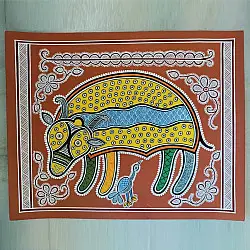 Mandana Art - Painting ~ Sheep ( 11 x 14 inch)