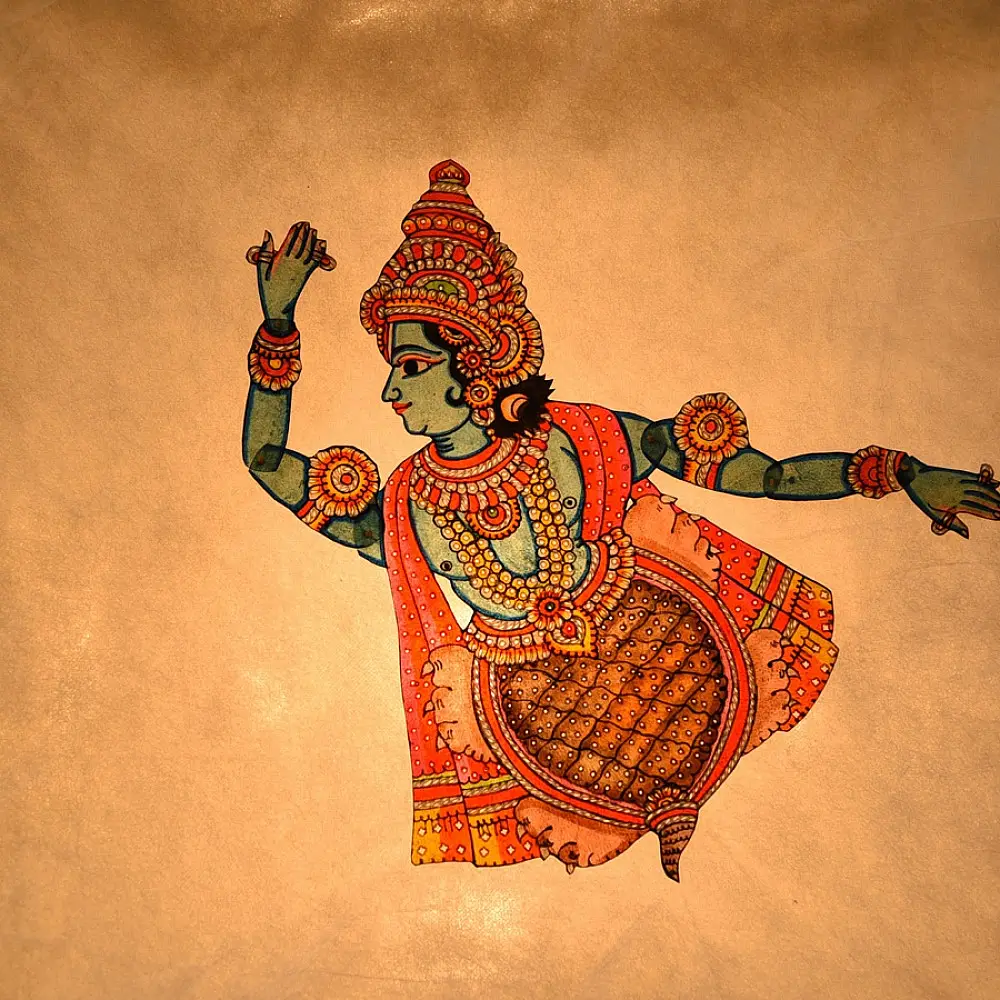 Handmade leather Puppet Vishnu Dashavatar - Kurma (The Tortoise)