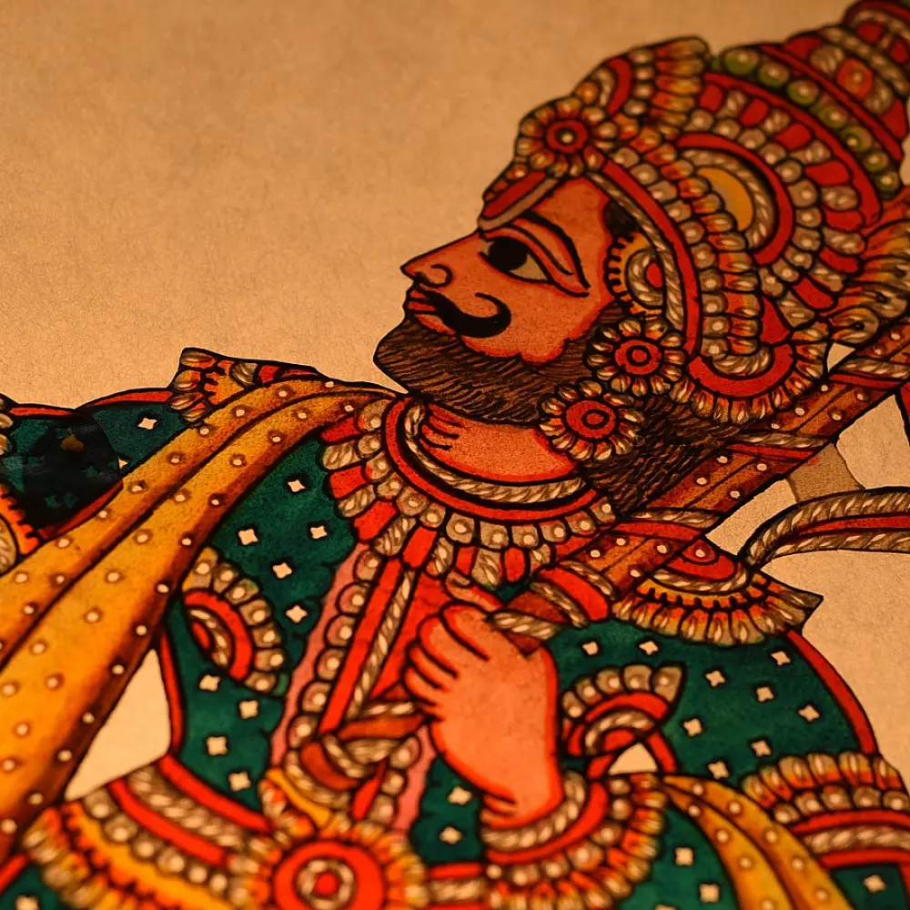 Handmade leather Puppet Vishnu Dashavatar - balram